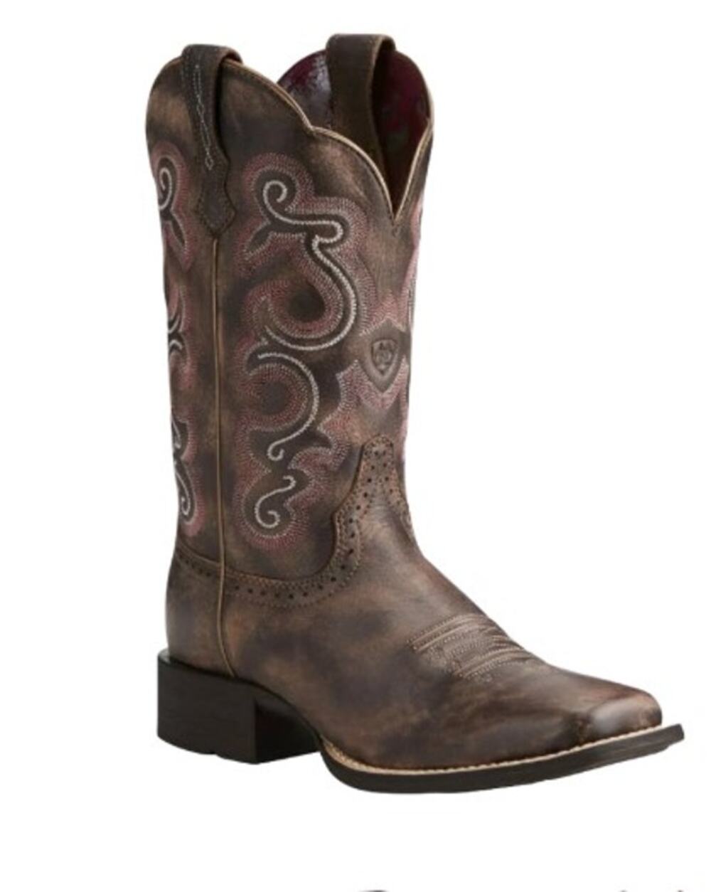Ariat Ladies Quickdraw Chocolate Brown Western Boots 10021616 Size 11B